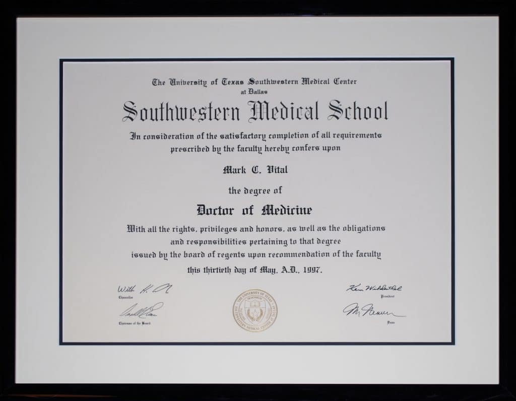 Dr. Vital Southwestern Medical School